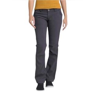Prana Halle Hiking Pant Gray Stretch Roll-Up Outdoor Water Repellent Women’s 10